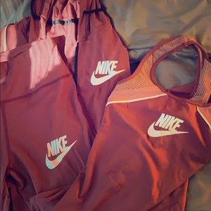 Nike track suit.
